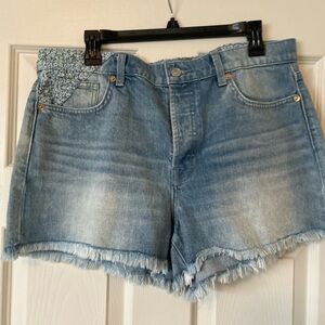 7 For All Mankind Light Blue Jean Shorts